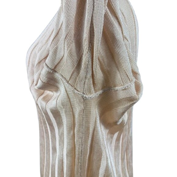 Free People Next Level Tunic in Marzipan Champagne Gold Oversized Sweater (SZ L) - Picture 5 of 16